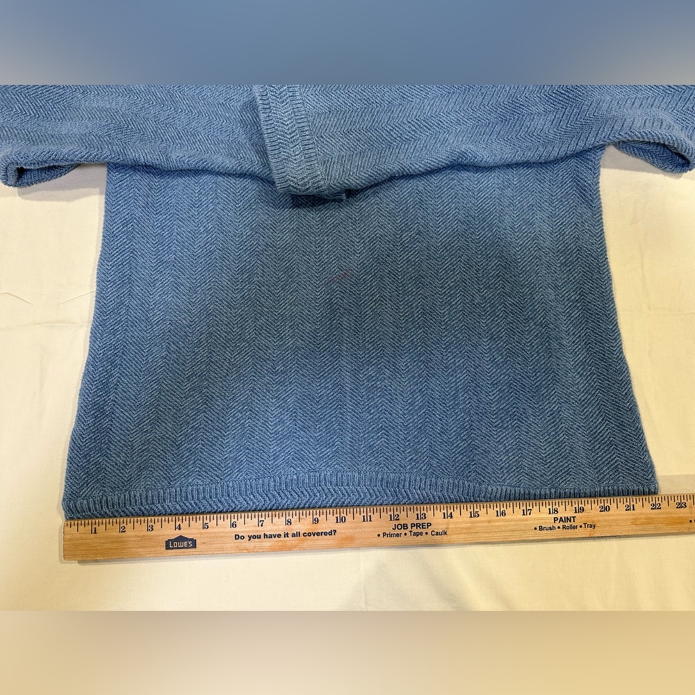Chaps blue 100% cotton long sleeve knit pullover warm sweater Men’s Size XL - Picture 5 of 7
